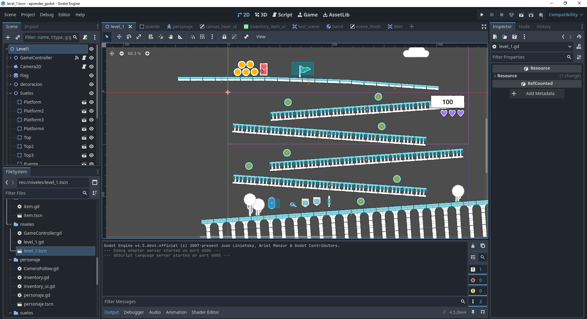Godot 4 - Editor de escenas